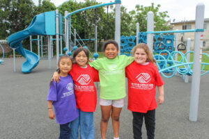 BGC Santa Ana members at the new playground